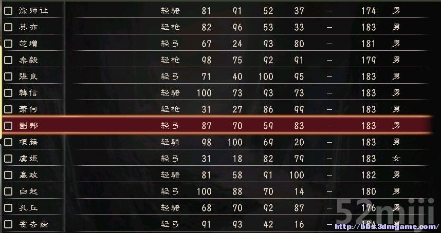 《三国志12:威力加强版》古代武将存档 BY 菜