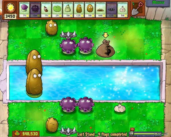 《植物大战僵尸》Last Stand最省太阳阵型